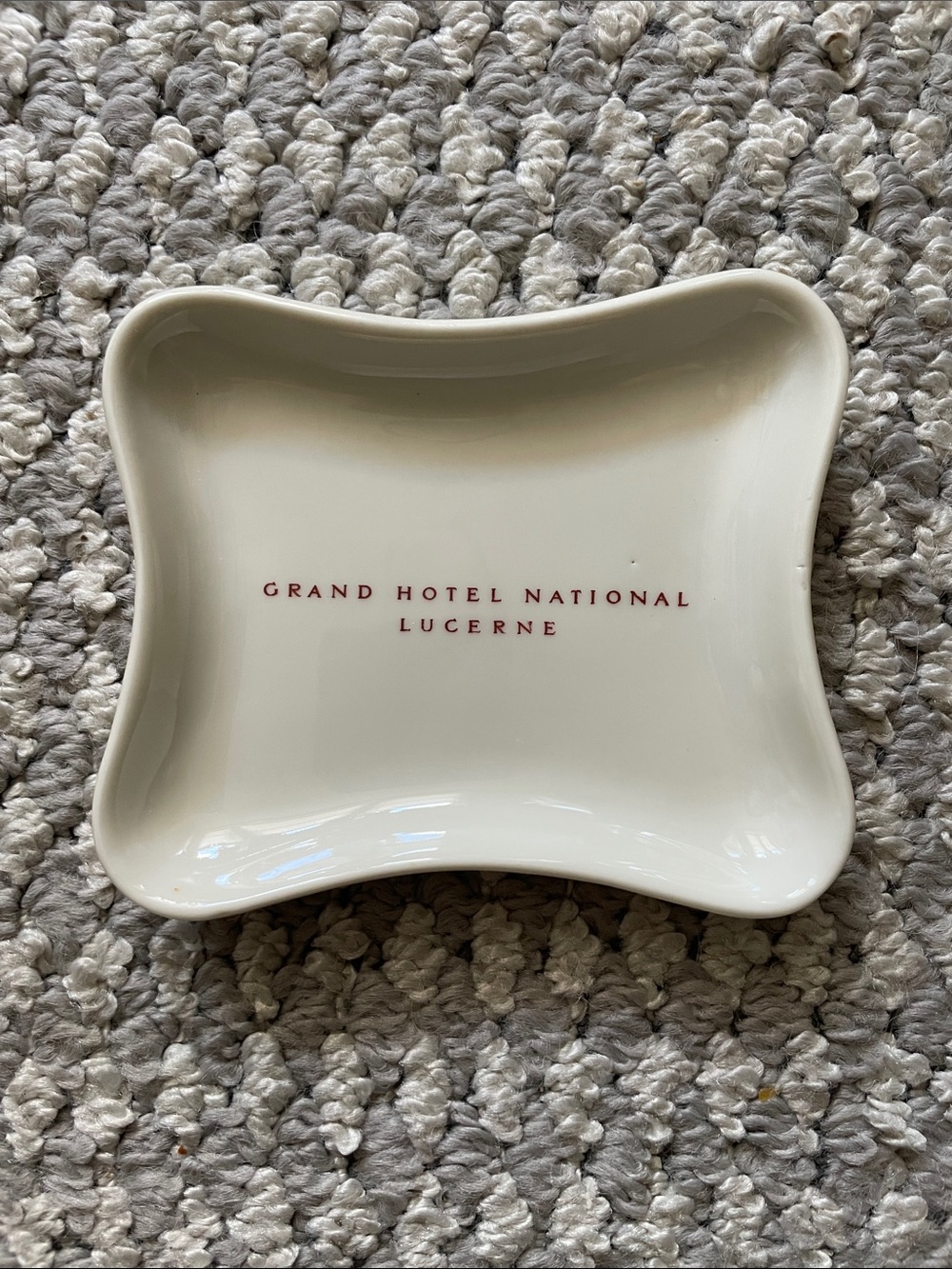 Vintage Ceramic Grand Hotel National Pin Dish, Switzerland